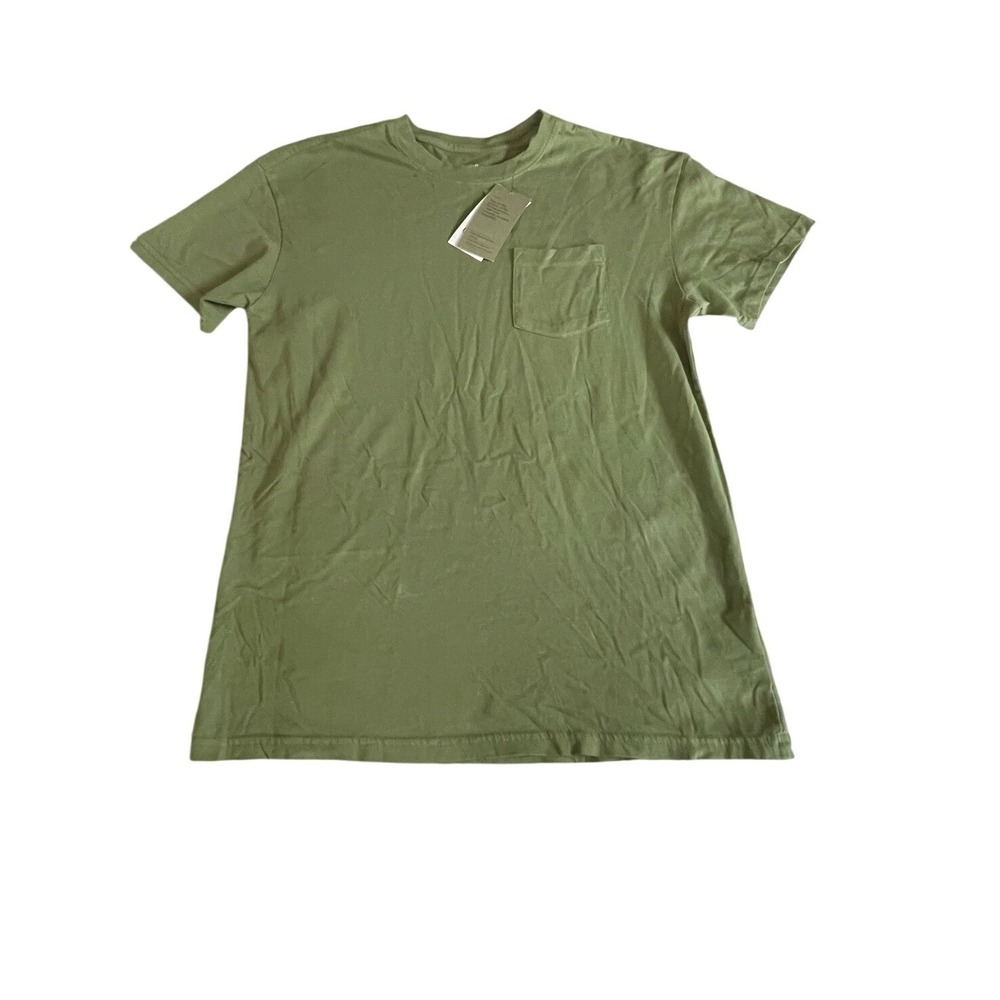 Goodfellow & Co Mens Relaxed Fit Pocket T-Shirt Olive Green Small NWT